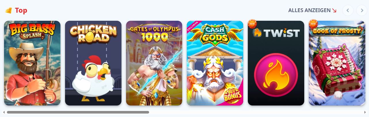 Spielen Sie Top Casino Slots wie Gates of Olympus