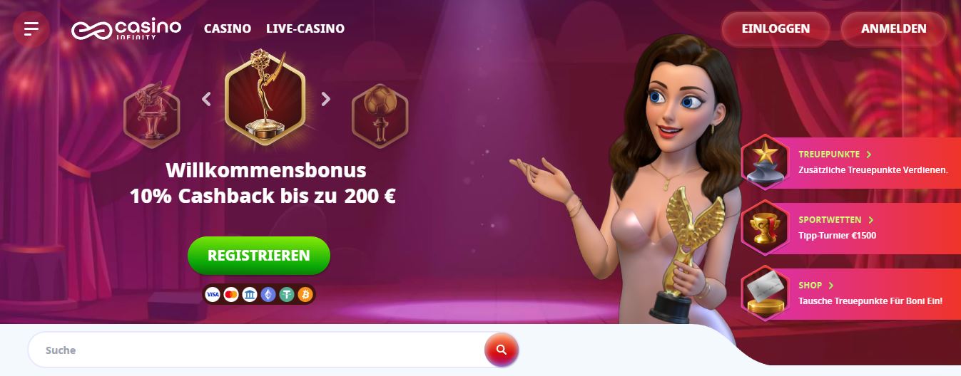 Registrieren Sie sich und erhalten zehn Prozent Cashback Willkommensbonus